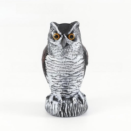 Plastic Owl Decoy for Garden Bird Deterrence and Yard Decor, 11-Inch Style Options
