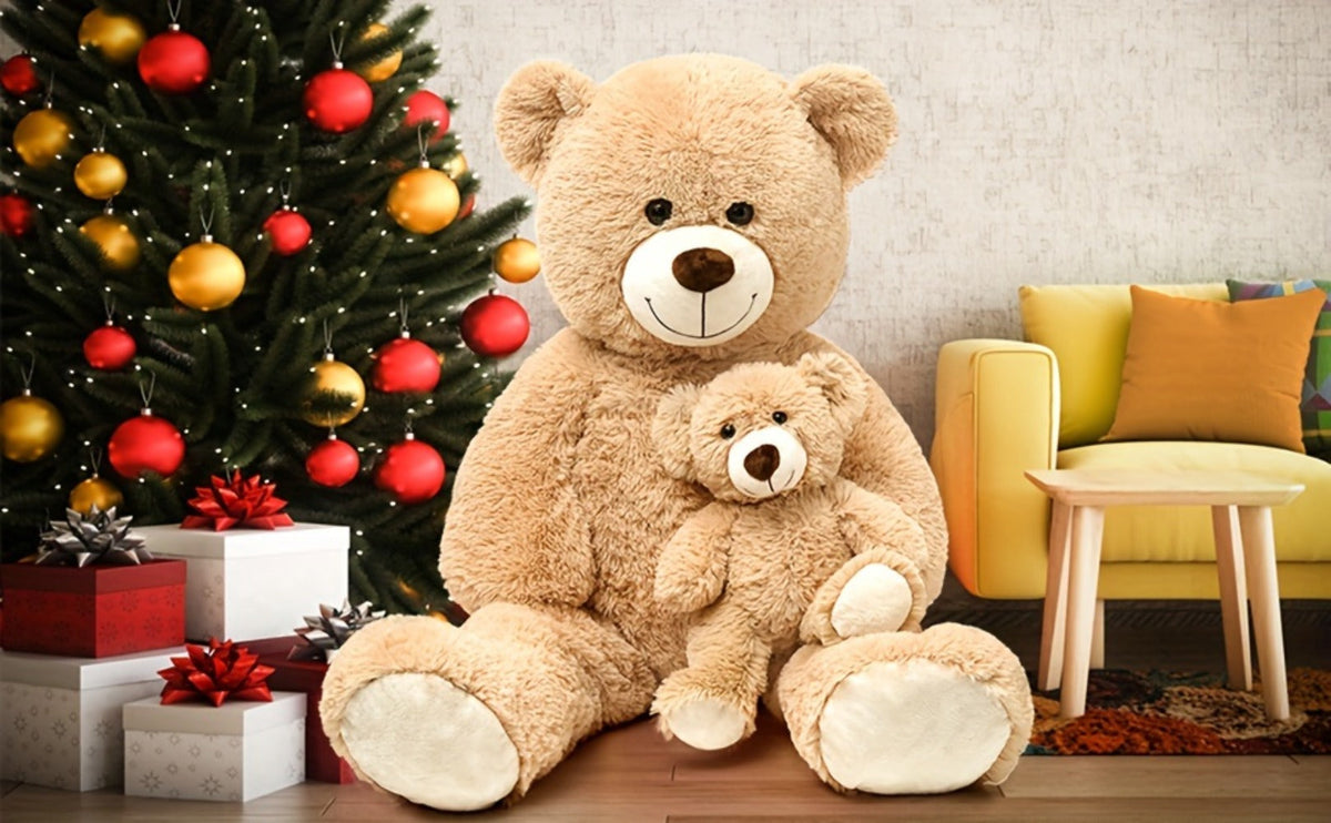 Mommy and Baby Teddy Bear Set, Two Plush Bears