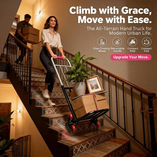 Folding Hand Truck with Stair-Climbing Wheels, 220, 450 or 680 lb Models