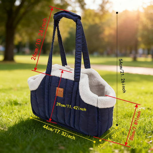 Pet Carrier Handbag with Snap Closure and Soft Interior for Small Dogs and Cats