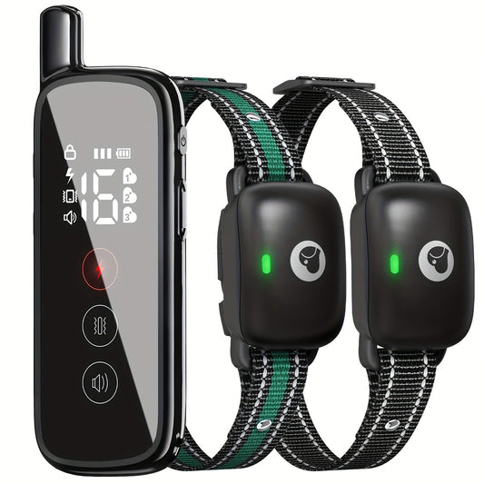 Remote Dog Training E-Collar with Beep, Vibration and Static Modes, 1- to 3-Dog Options