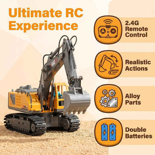 RC Construction Vehicle Toy with 2.4G Remote Control and Two Model Options