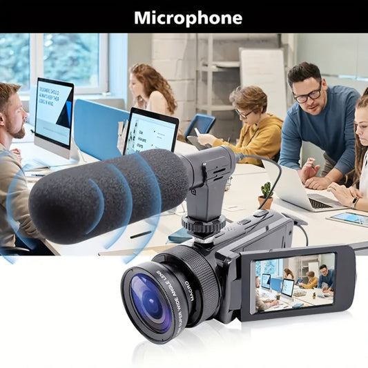 1080P Digital Camcorder with Flip Screen, 16X Digital Zoom & 32GB Memory Card
