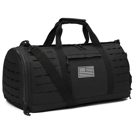 Tactical Duffel Bag, 40L with Separate Shoe Compartment and Padded Laptop Pocket