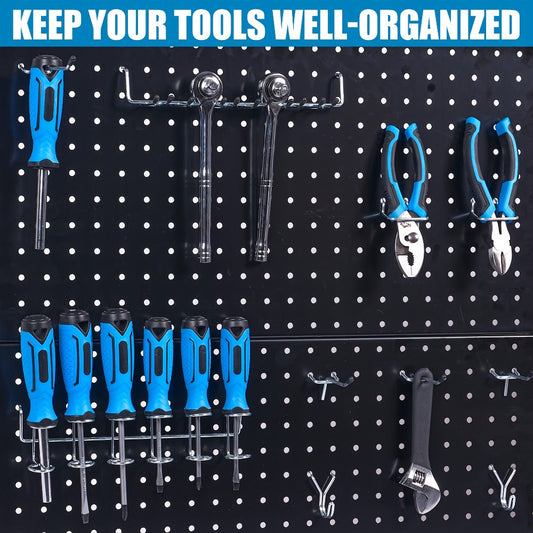 Pegboard Hooks Organizer Kit with Bins, 278 Pieces for Garage & Workshop