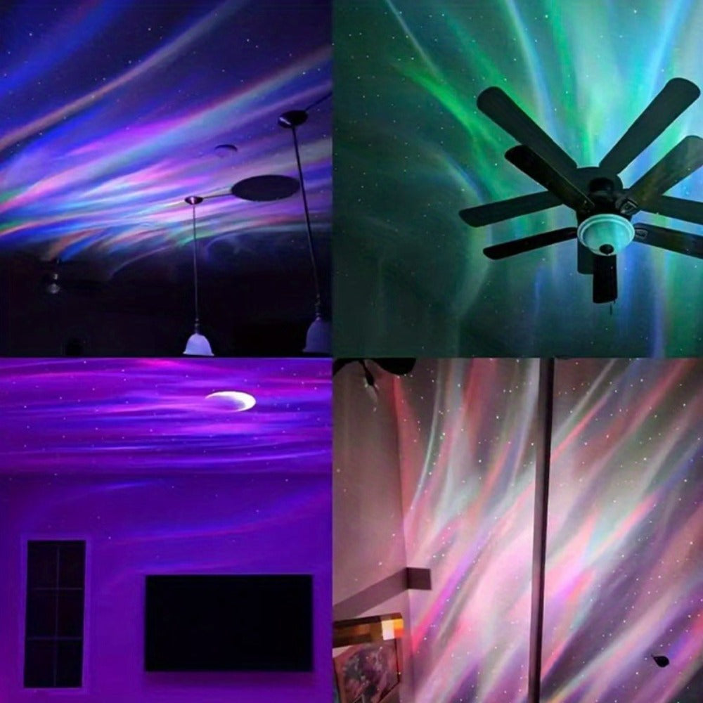 Northern Lights Aurora LED Lamp with Remote Control – USB Powered RGB Color Changing Table Light for Bedroom Gaming Room Party Holiday Gift
