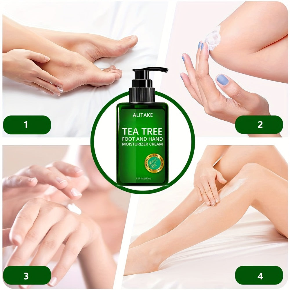 Foot Cream for Dry Cracked Heels & Hand Moisturizer — Natural Plant Extract Deep Nourishing Moisturizing Skin Care Cream for Women, Non-Greasy Fast-Absorbing Formula, Gift for Mom (150ml / 5.07oz)