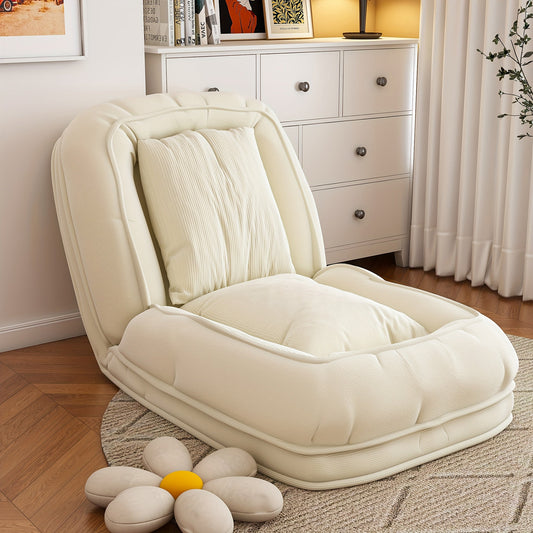 Human Dog Bed, Foldable Corduroy Sofa with 5 Positions and 2 Pillows