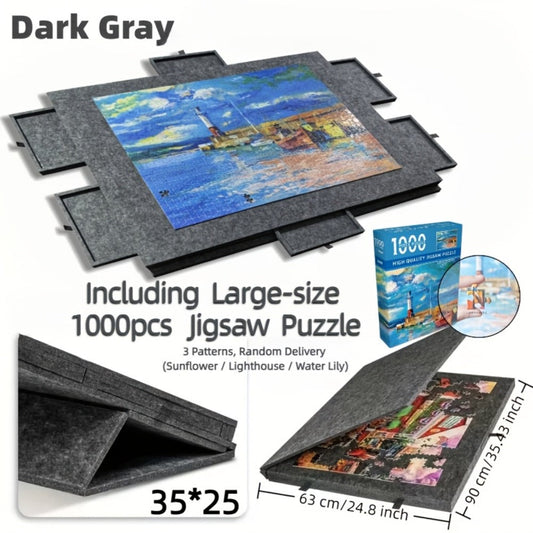 Portable Anti-Slip Jigsaw Puzzle Board, 30 x 21 or 35 x 24 Inch Options