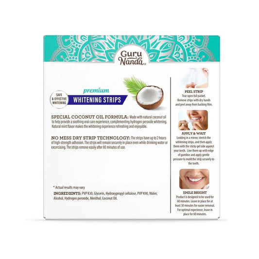 Hydrogen Peroxide Whitening Strips, Dry-Strip Design