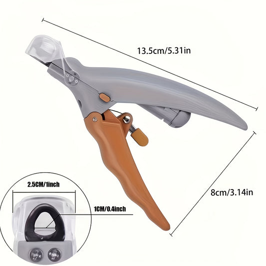 LED Pet Nail Clippers, 2-Piece Orange and Gray Set with Non-Slip Handles