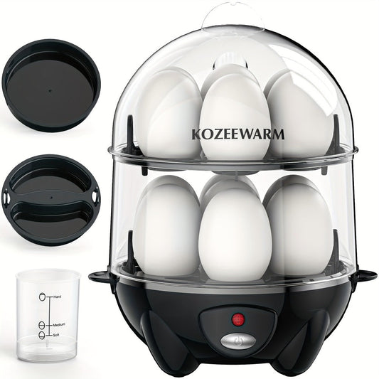 Electric Egg Cooker with Auto Shut-Off, Single or Double Layer in Four Colors