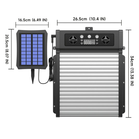 Automatic Chicken Coop Door KA-200, Solar Powered with Timer and Light Sensor