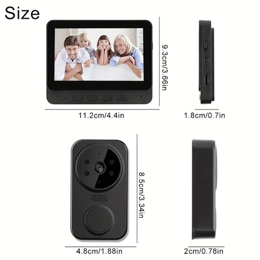 Video Doorbell Camera 1080p with 170° View, USB-C Charging and Optional Monitor Bundle