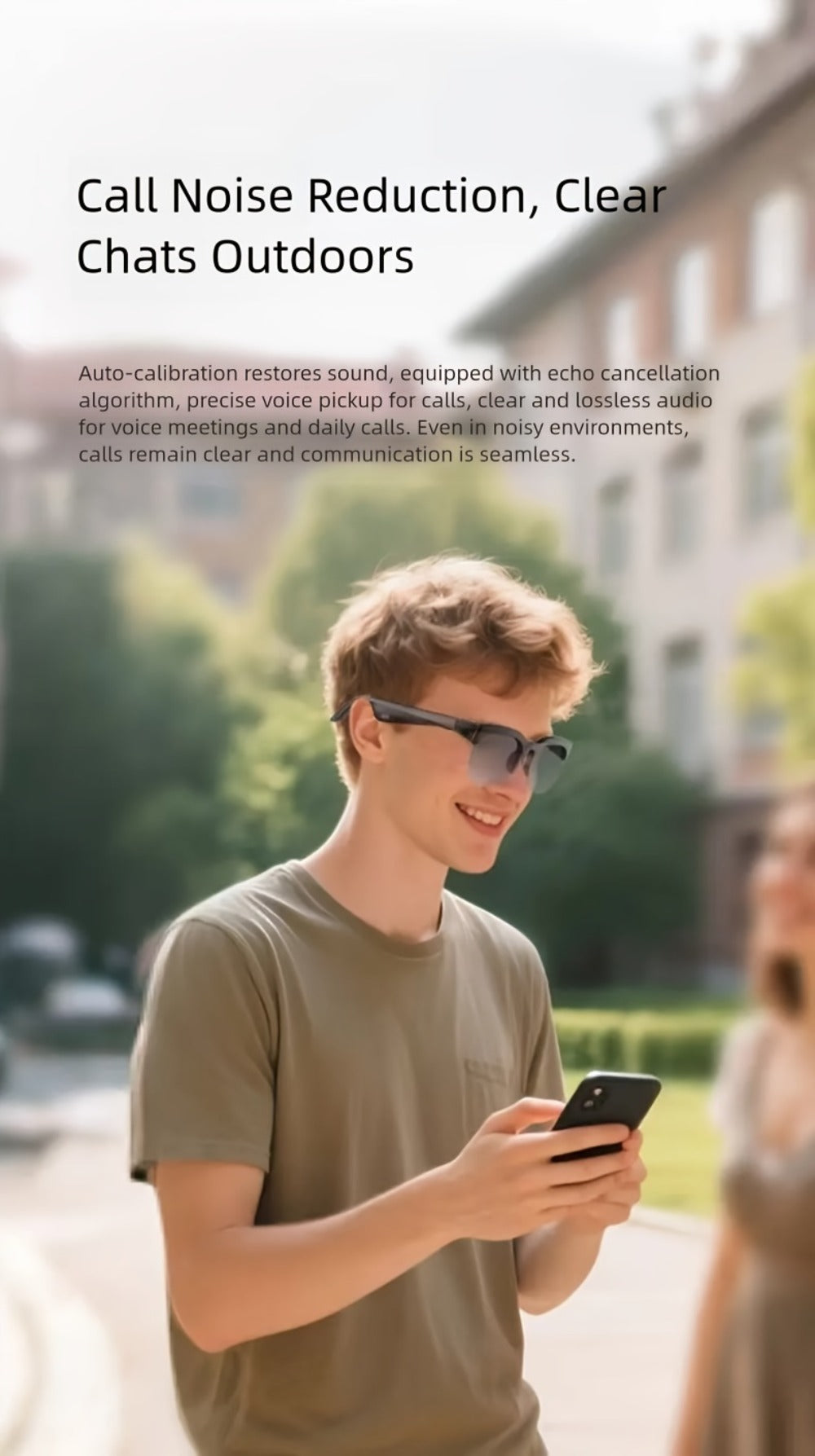 AI Translator Smart Glasses with Real-Time Simultaneous Translation, Photochromic Lenses, Built-In Wireless Earphones, HD Calls & Music – Wearable AI Eyewear for Men & Women