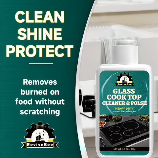 Glass Cooktop Cleaner & Polish for Oil Film, Water Spots & Food Residue, 5-Pack