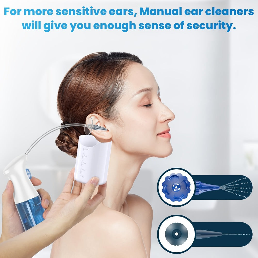 Ear Wax Removal Tool Set 2-in-1 WiFi Visual Ear Washer and Ear Scoop – 1080P HD Camera Ear Cleaning Kit for Effective Earwax Buildup Removal, Smartphone Compatible Home Ear Care