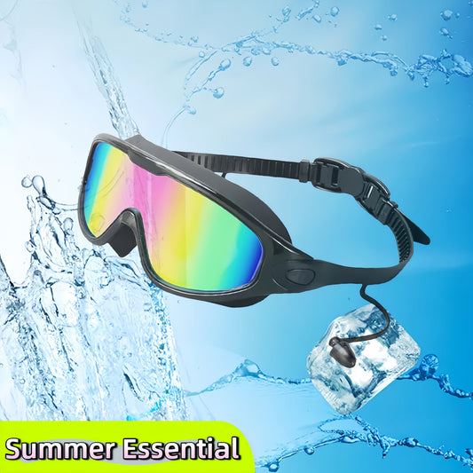 Anti-Fog Swimming Goggles with Earplugs and Nose Clip, Gold or Pink, 1 or 2 Pairs