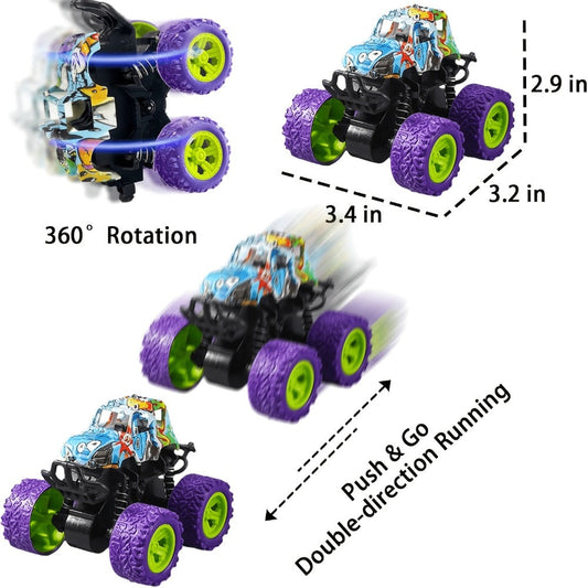 Mini Pull-Back Truck Toys, 12-Piece Set for Party Favors and Vehicle Play