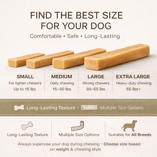 Himalayan Yak Cheese Dog Chews, Small, Medium & Extra-Large Pack Options