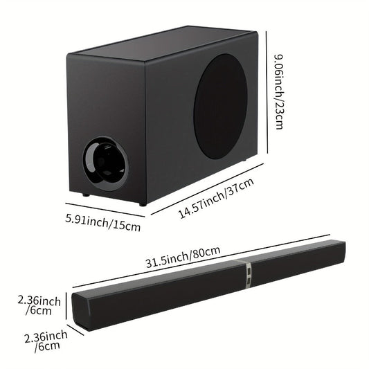 2.1-Channel Soundbar with Subwoofer, Detachable Speakers, Bluetooth 5.0 & ARC