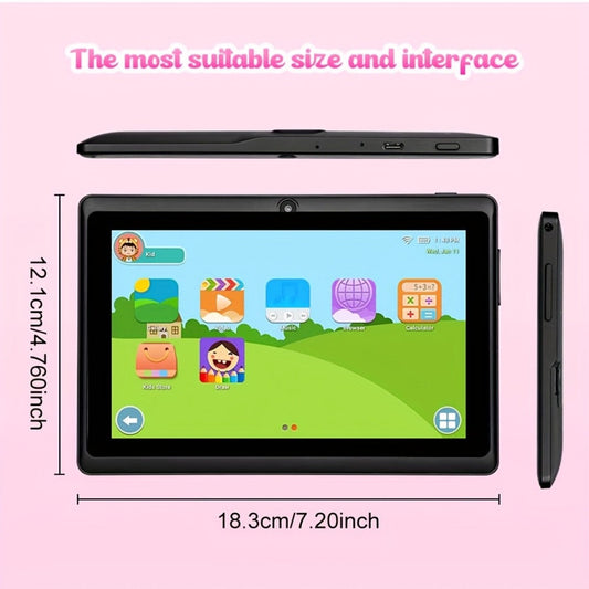 Kids Tablet 7 Inch Android 14 with 4GB RAM 32GB ROM, IPS Eye Protection Screen, Parental Controls & Pre-Installed Apps – WiFi Learning Tablet for Boys & Girls Ages 3-10