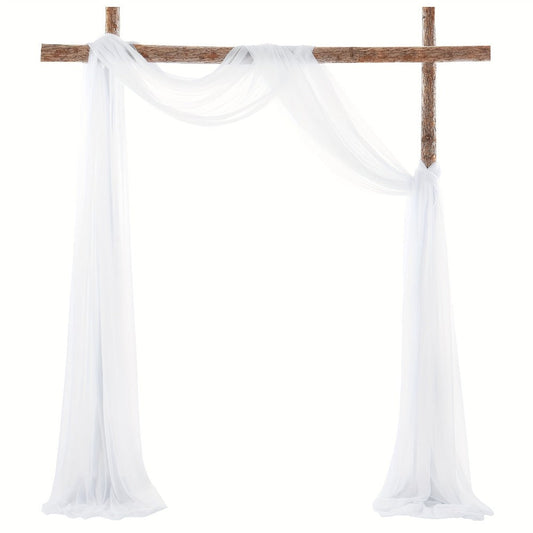 Sheer Gauze Draping Fabric, 31.5 x 315 Inches, for Wedding Arches & Party Backdrops