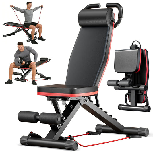 Weight Bench for Home Strength Training, Black Styles and Adjustable Backrest Option