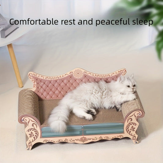 Cat Scratcher Sofa with Chaise Lounge Design for Scratching & Lounging