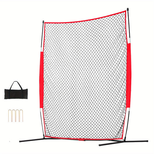 Sports Barrier Backstop Net with Carry Bag, 7 x 7 ft or 12 x 9 ft