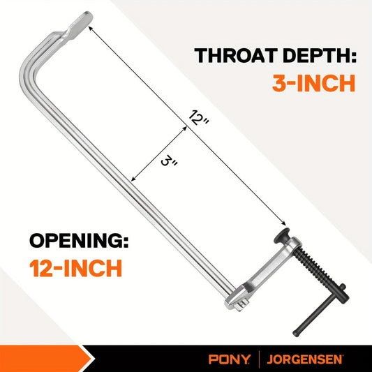 Bar Clamps, 12-Inch 2-Pack in Drop Forged Steel for Woodworking