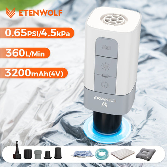 Portable Electric Air Pump, 3200mAh Rechargeable Inflator and Deflator