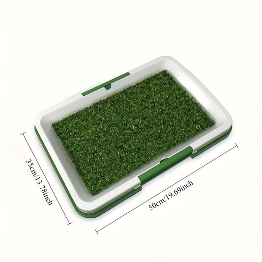 Artificial Grass Dog Potty Training Mat with Tray, 3-Layer Design, 18 x 12 in