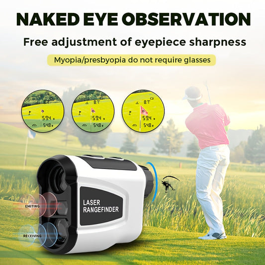 Golf Laser Rangefinder LAB12 with 1200-Yard Range, 6x Magnification and Slope Compensation