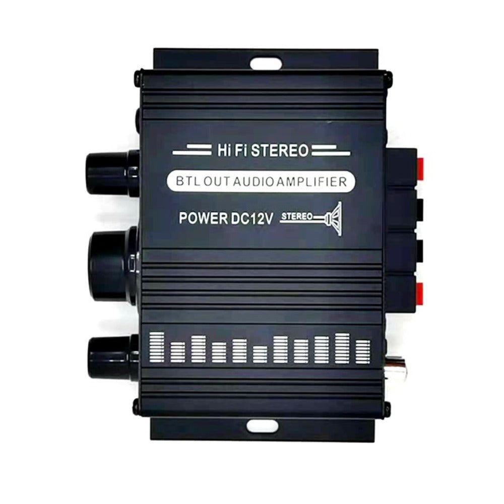 AK170 2-Channel Stereo Power Amplifier for Home Theater, Computer & Car Audio, HiFi Sound Amplifier with RCA Input, Compact Mini Amp for Passive Speakers, No Power Adapter Included