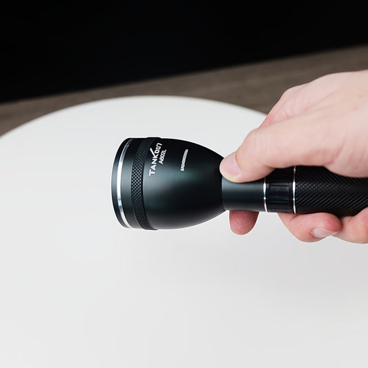 Rechargeable Flashlight with 4000mAh Battery & USB-C Charging, Black