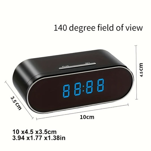 1080P WiFi Clock Camera with Rechargeable Battery, Night Vision & 64GB Card