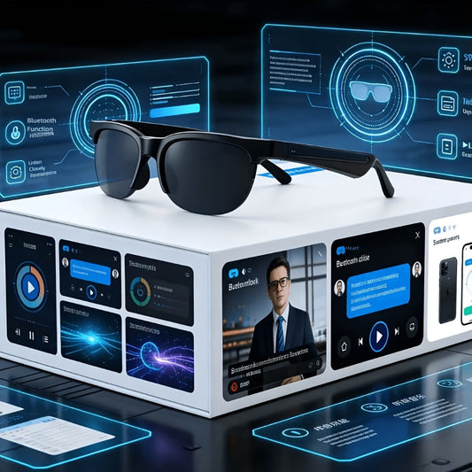 AI Translator Smart Glasses with Real-Time Simultaneous Translation, Photochromic Lenses, Built-In Wireless Earphones, HD Calls & Music – Wearable AI Eyewear for Men & Women