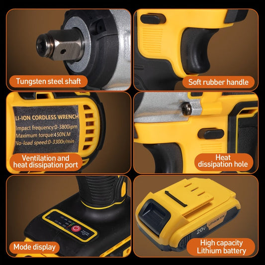 Cordless Impact Wrench, 1/2-Inch Brushless, 0–3,300 RPM with Bare-Tool and Battery Kit Options