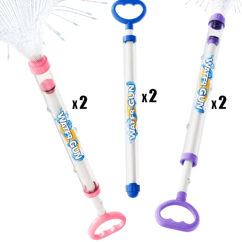 Firework-Shaped Water Gun Set, 3- or 6-Pack for Outdoor Water Play