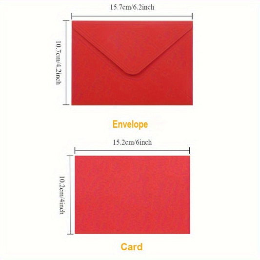 Blank Cards with Envelopes, 4 x 6-Inch Colorful Flat Note Cards, 40 or 80 Sets