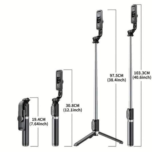 360° Rotating Selfie Stick Tripod 40 Inch Retractable Floor Stand with Wireless Remote & Anti-Shake Base – Professional Phone Tripod for TikTok Live, Travel Vlogging, Outdoor Filming, iPhone & Android