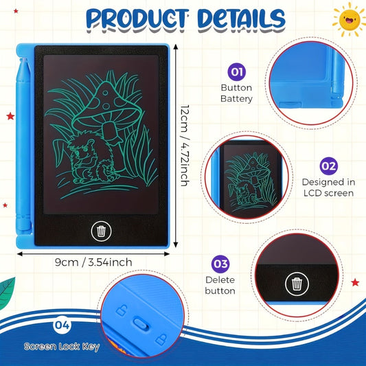 Mini LCD Doodle Boards, 32-Pack of 4.5-Inch Erasable Pads for Group Activities