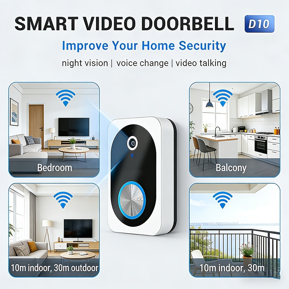 Wireless Security Camera Rechargeable Battery, No WiFi No Internet AP Hotspot, IR Night Vision, Two-Way Audio, Motion Detection Alerts, Indoor Outdoor Portable Surveillance – Home Pet Baby Monitor