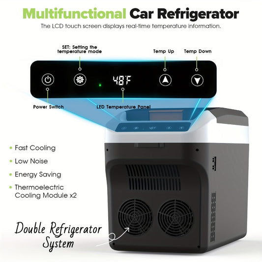 Portable Car Cooler and Warmer, 23 or 31 Quart with 12V/24V DC & 120V AC Power