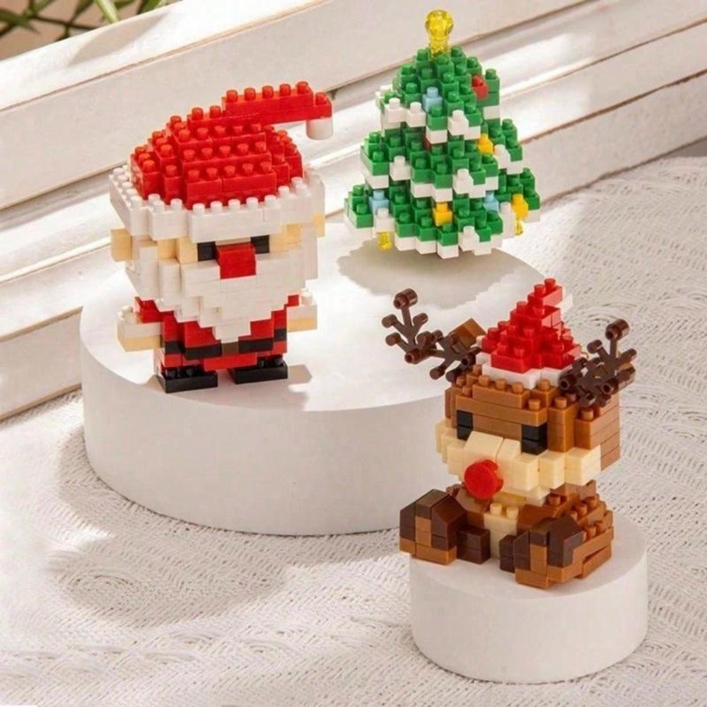 Christmas Building Blocks Party Set, 6 Boxes 1052 Pieces Santa Mini Assembly Kits