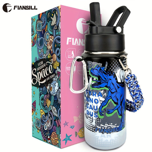 Insulated Water Bottle, 16 oz Stainless Steel with Seven Printed Designs