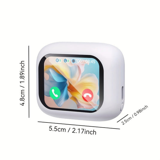 LED Touchscreen Wireless Earbuds Bluetooth 5.4, ANC/ENC Noise Cancelling, 48H Playtime, Touch Screen Control, LED Display Charging Case, True Wireless Earphones for Work Sport Travel