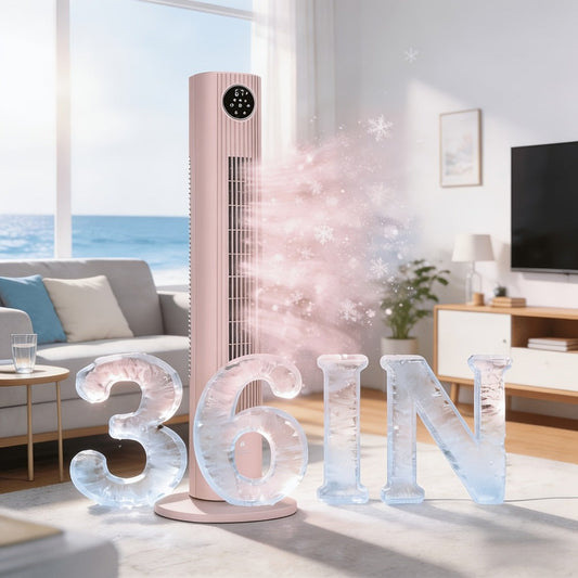 Tower Fan with 35-Inch Bladeless Design, 85° Oscillation and 12-Hour Timer
