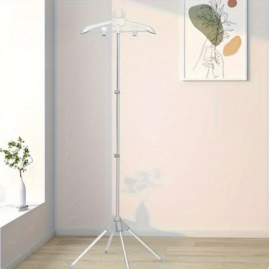 Clothes Drying Rack with Adjustable Height, Foldable Frame and 360° Rotating Arm